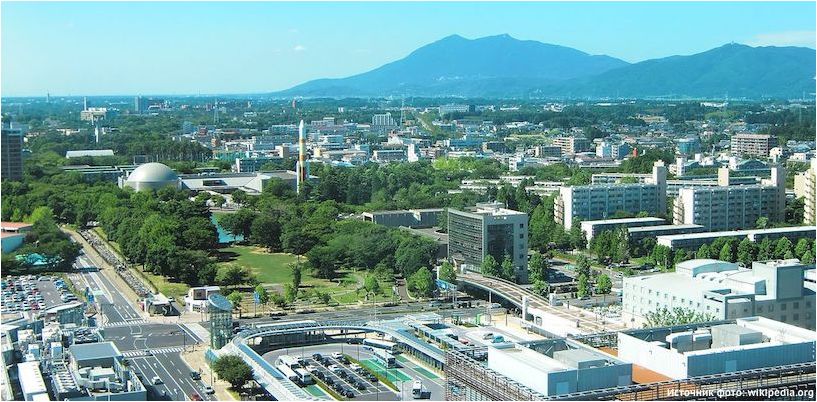 Pogled na planinu Tsukuba i središte Tsukuba