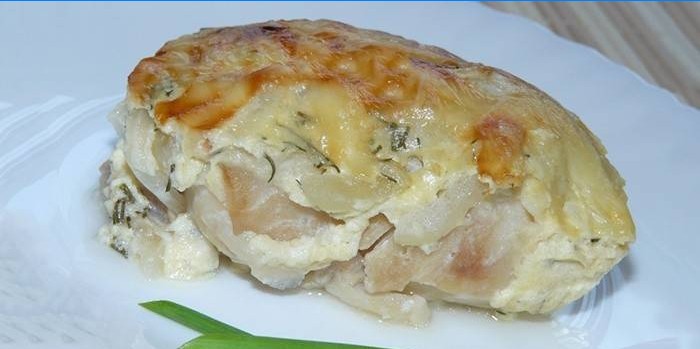 Pečeni file sa sirom i kiselim vrhnjem