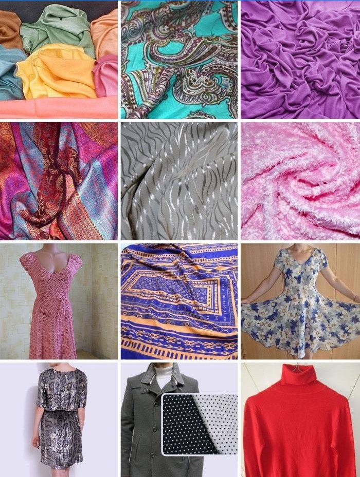 Rayon: uzorci tkanine i proizvodi