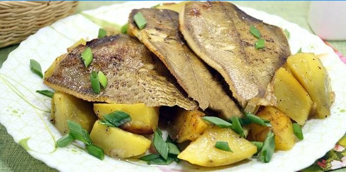 Flounder s krumpirom u rukavu