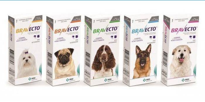 Pakiranja tableta za pse Bravecto