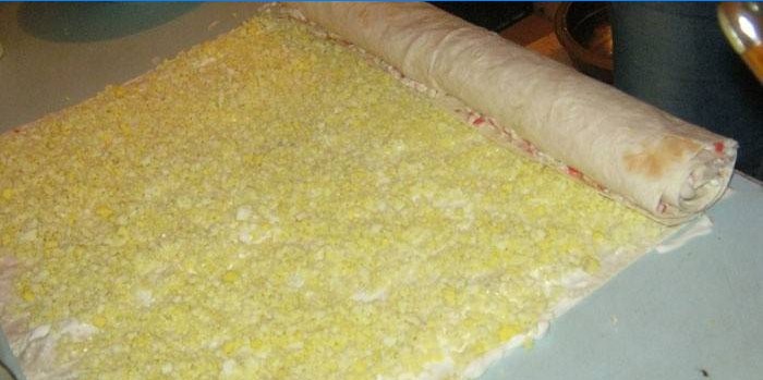 Lavash rolada uz salatu Mimosa