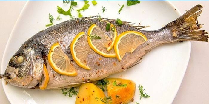 Pečena riba s limunom