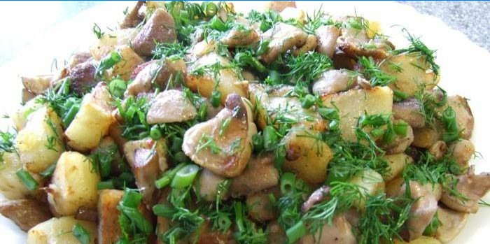 Prženi krumpir s gljivama