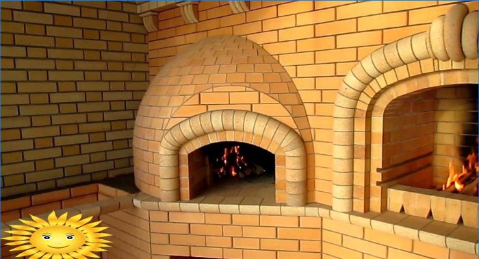 Pećnica za pizzu na mjestu: značajke i primjeri
