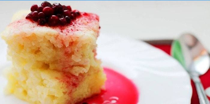 Puding s rižom i sir s bobicama