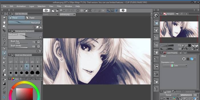 Aplikacija Clip Studio Paint Pro