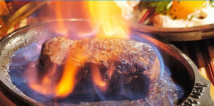 Steak plamen