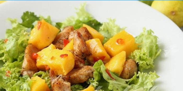 Pržena piletina i Mango salata