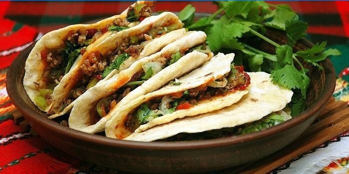 Tacos s mesom i povrćem