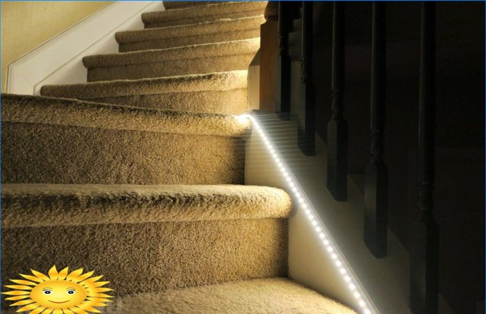 Opcije za osvjetljenje stepenica u kući