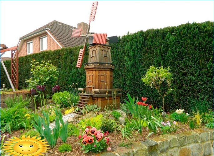 Dekorativni mlinovi kao dio krajobraznog dizajna
