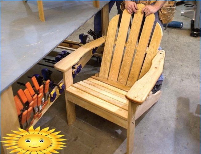 Diy adirondack stolica: upute s crtežima i fotografijama