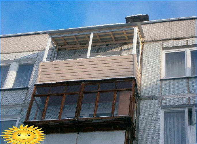 Krov nad balkonom: mogućnosti uređenja