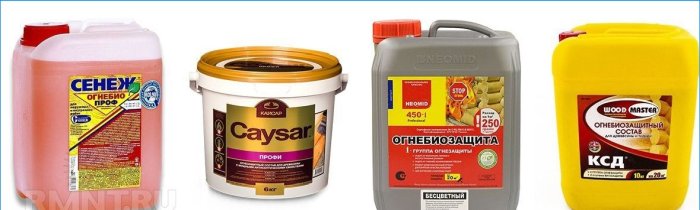 Protupožarna zaštita različitih marki: Senezh, Caysar, Neomid i WoodMaster