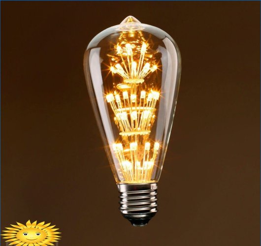 Retro svjetiljke: prednosti, nedostaci, primjeri