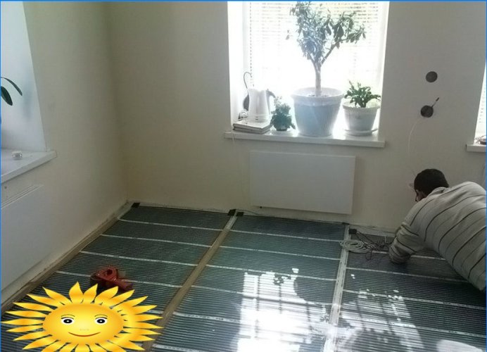 Električni topli pod za laminat i linoleum na drvenom podu