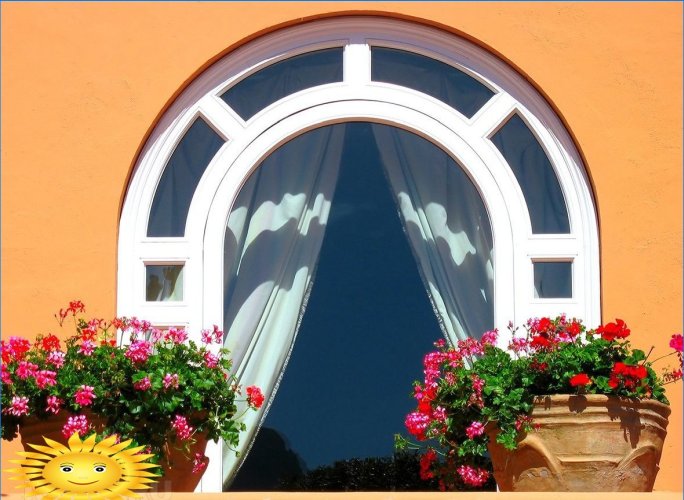 Arched window VEKA