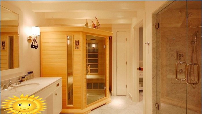 Sauna u stanu: primjeri, cijene, karakteristike