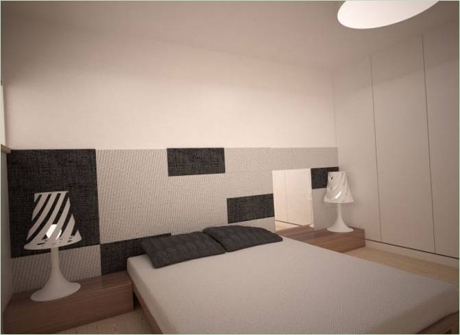 Minimalistički interijer spavaće sobe