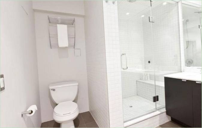 Bijeli dizajn kupaonice