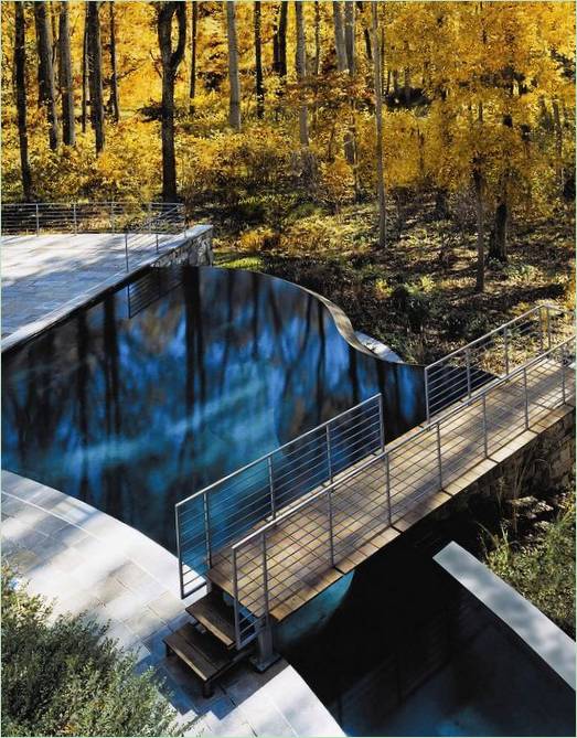 Most iznad bazena za ukrašavanje vrta-fotografija 15