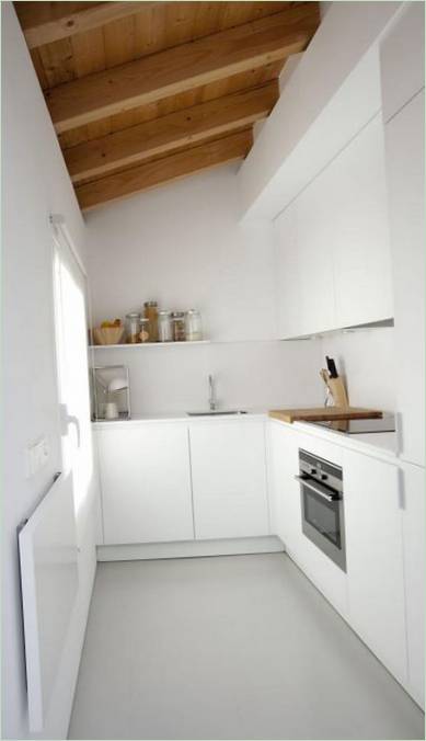 Dizajn interijera kuhinje u bijeloj boji