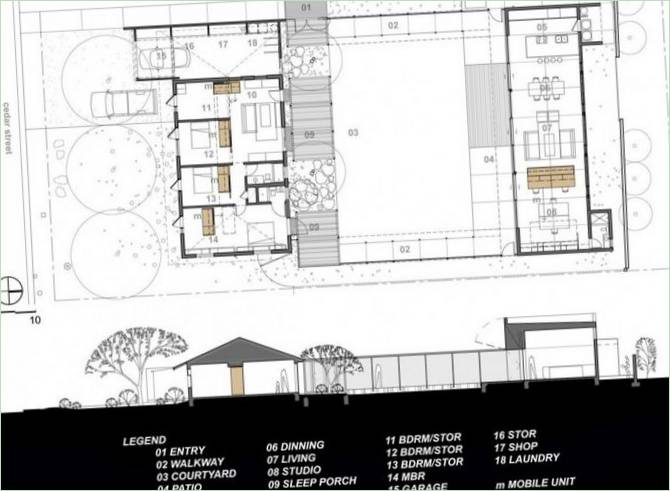 Plan Cedar Street Residence