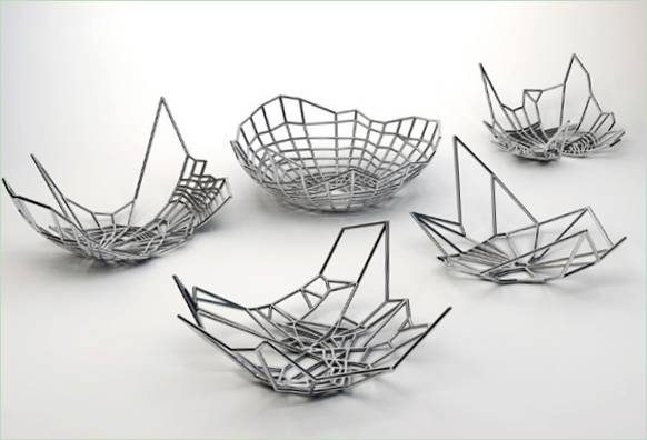 Dizajnerske metalne košare u obliku tkane mreže