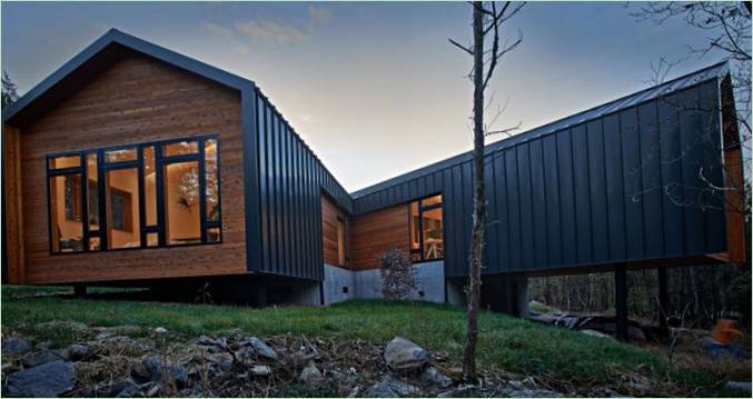 Dizajn šumske kuće na obali rijeke, SAD
