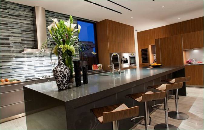 Dizajn interijera kuhinjskog prostora kuće u Las Vegasu