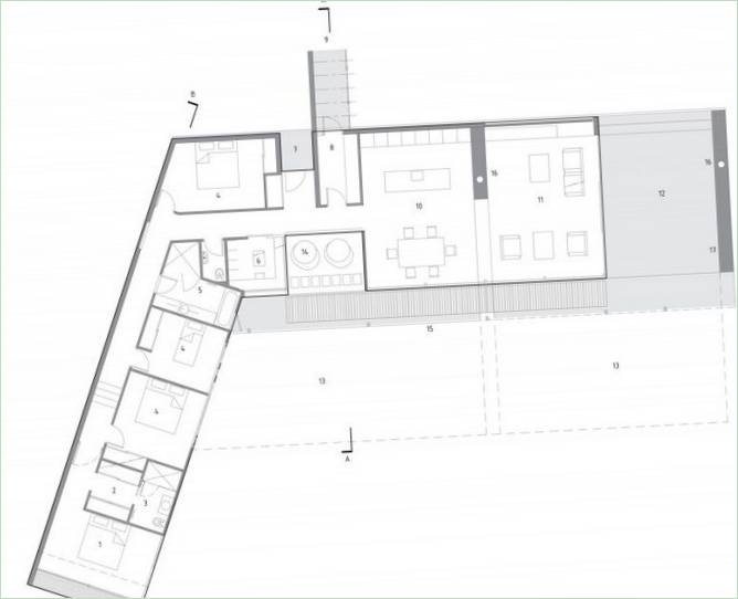 Plan Brick Bay House