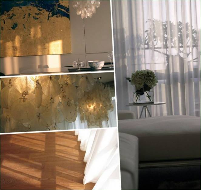Foto kolaž: detalji interijera-elementi lustera