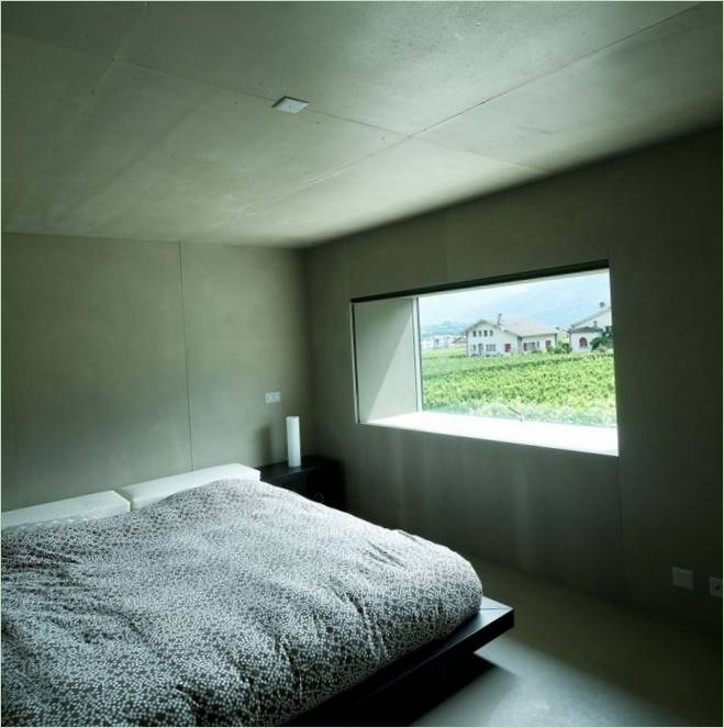 Spavaća soba ladanjske kuće Germanir u Švicarskoj