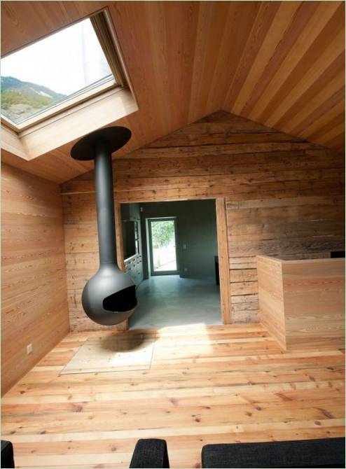 Dnevna soba ladanjske kuće Germanir u Švicarskoj