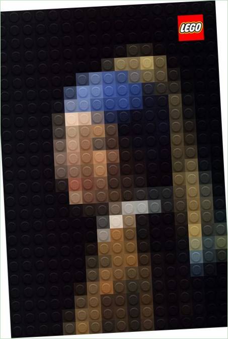 Slika Johannes Vermeer - Girl With A Pearl LEGO kockica